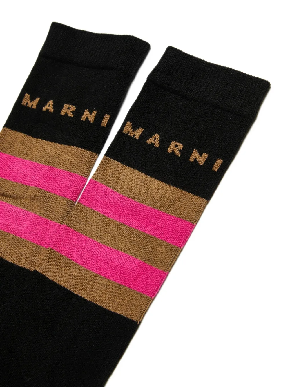Носки в полоску Marni Kids, черный — фото 2