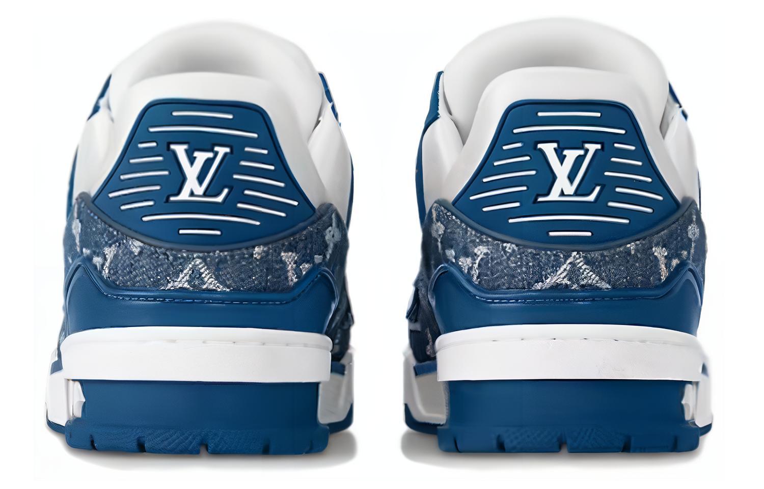 Кроссовки Lv Trainer 'Белая с синей сеткой и монограммой' Женские LOUIS VUITTON, Бело-синие — фото 4