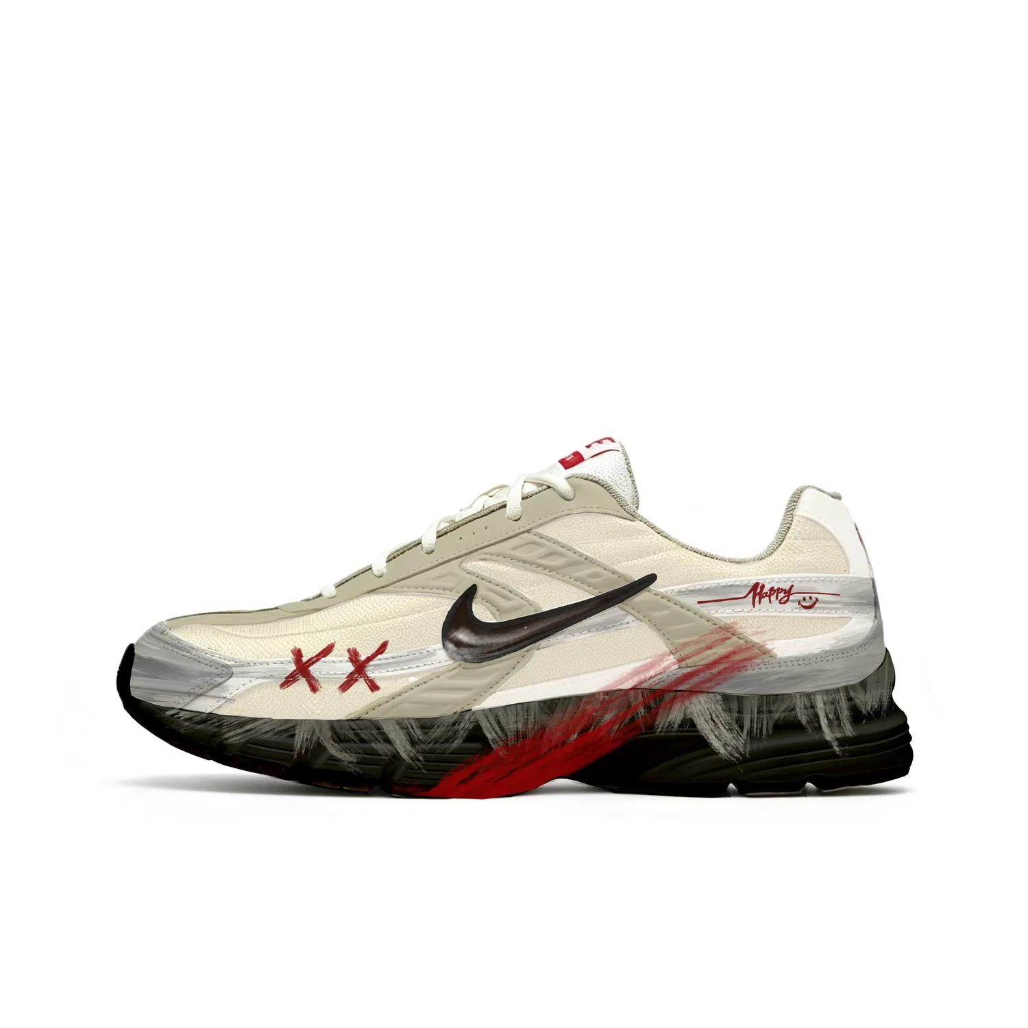 Кроссовки бежево-красные Nike Initiator