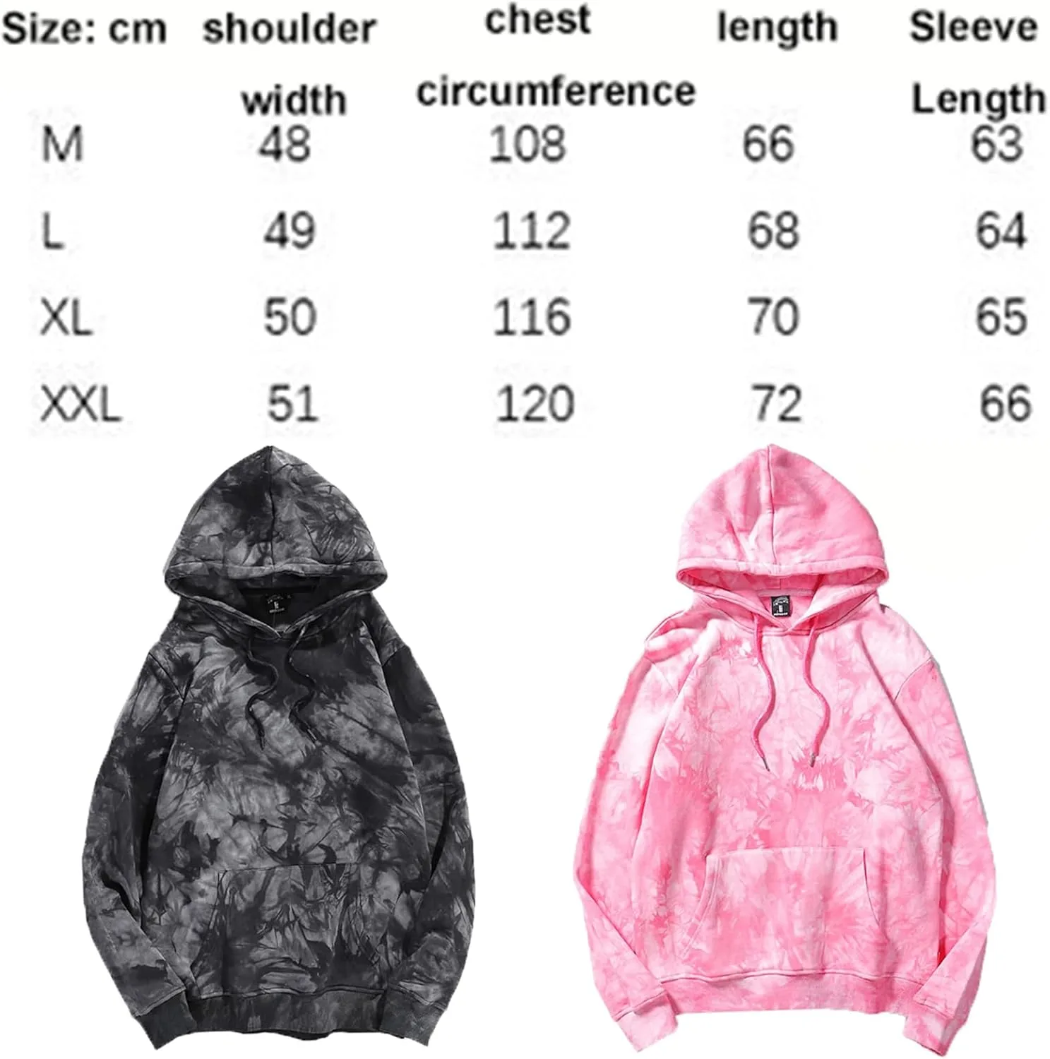 Толстовка с капюшоном Tie Dyed, уличный стиль, Plus Size — фото 2