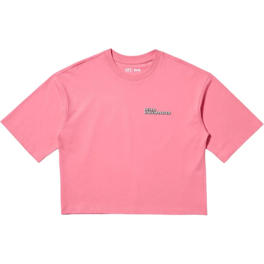 Футболка BABYMONSTER Set in Sleeve женская UNIQLO, розовый
