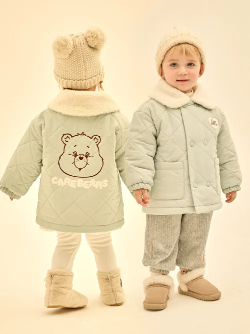 Куртка стёганая CAREBEARS на мальчика, утеплённая, синяя