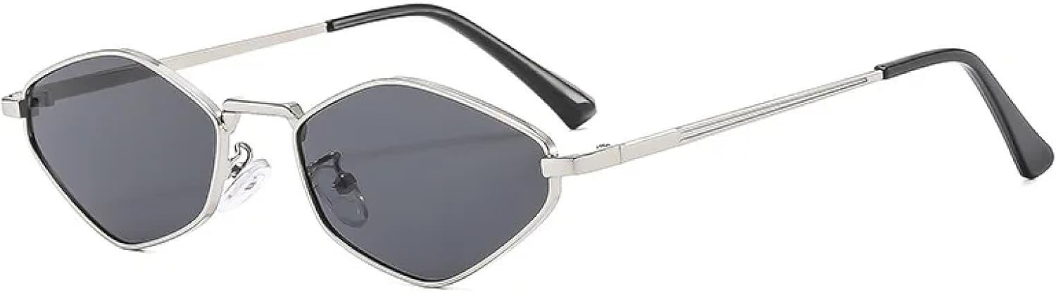 

Солнцезащитные очки с защитой от УФ-излучения UV400 | Металлическая оправа | Для женщин и мужчин | Для занятий спортом на открытом воздухе и вождения DSVIGF, Silver-black