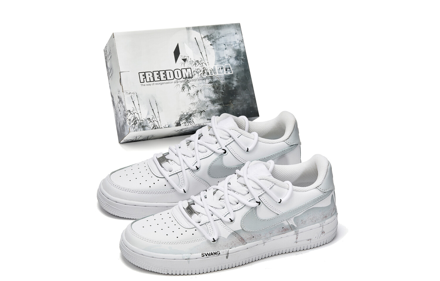 

Мужские кроссовки для скейтбординга Nike Air Force 1, Silver/White