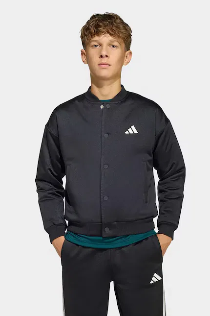 Куртка бомбер детская Adidas, черный — фото 4