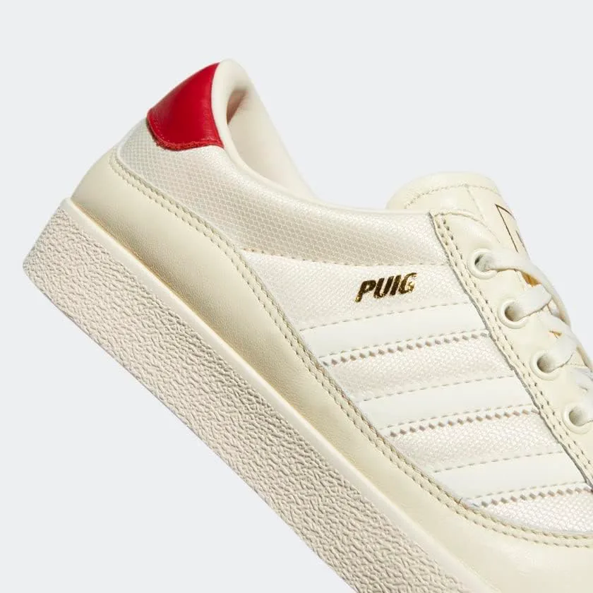 Мужские повседневные кроссовки Adidas Puig для дома на шнуровке - белые, кремовый — фото 2