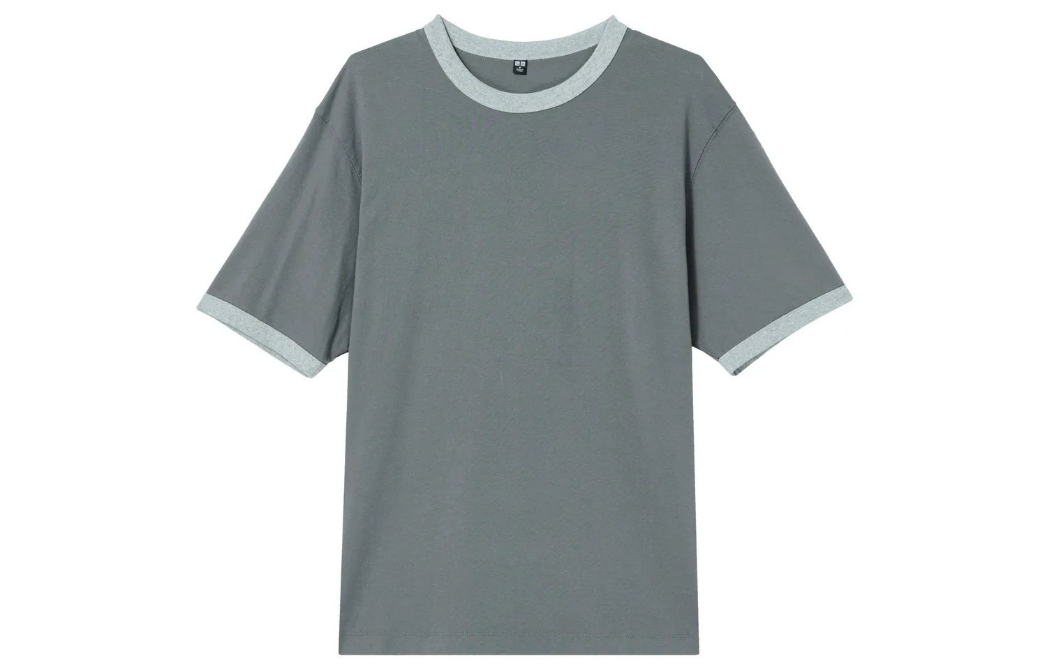 UNIQLO Футболка унисекс темно-серого цвета