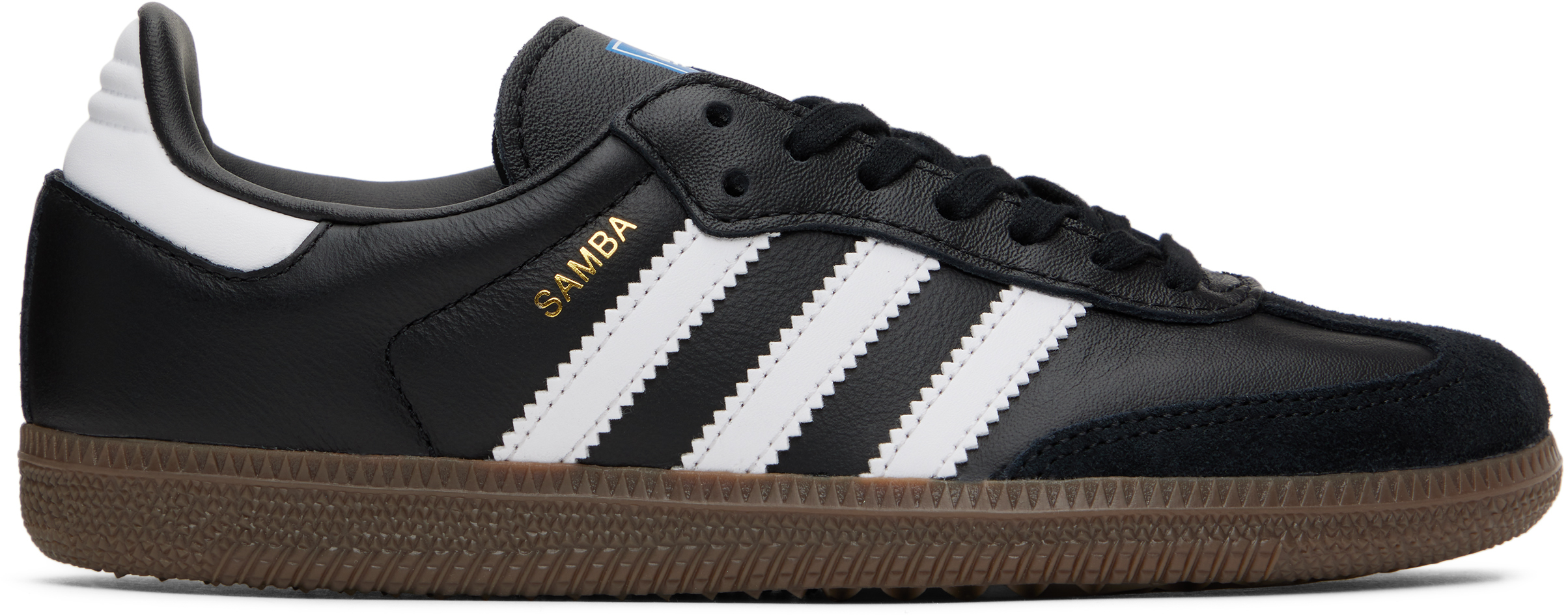 

Большие детские черно-белые кроссовки Samba OG Adidas Kids