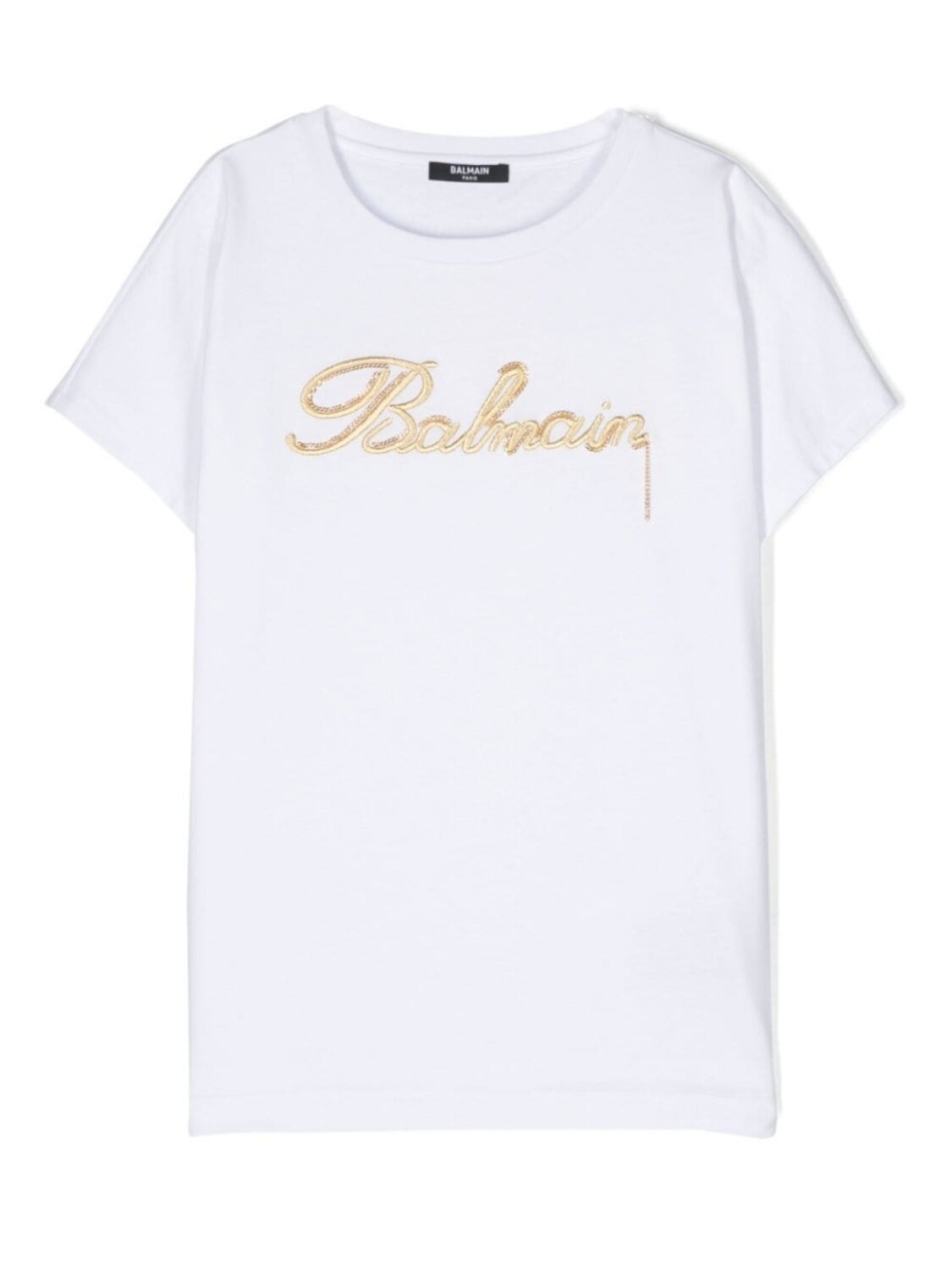 

Balmain Kids футболка с вышитым логотипом, белый