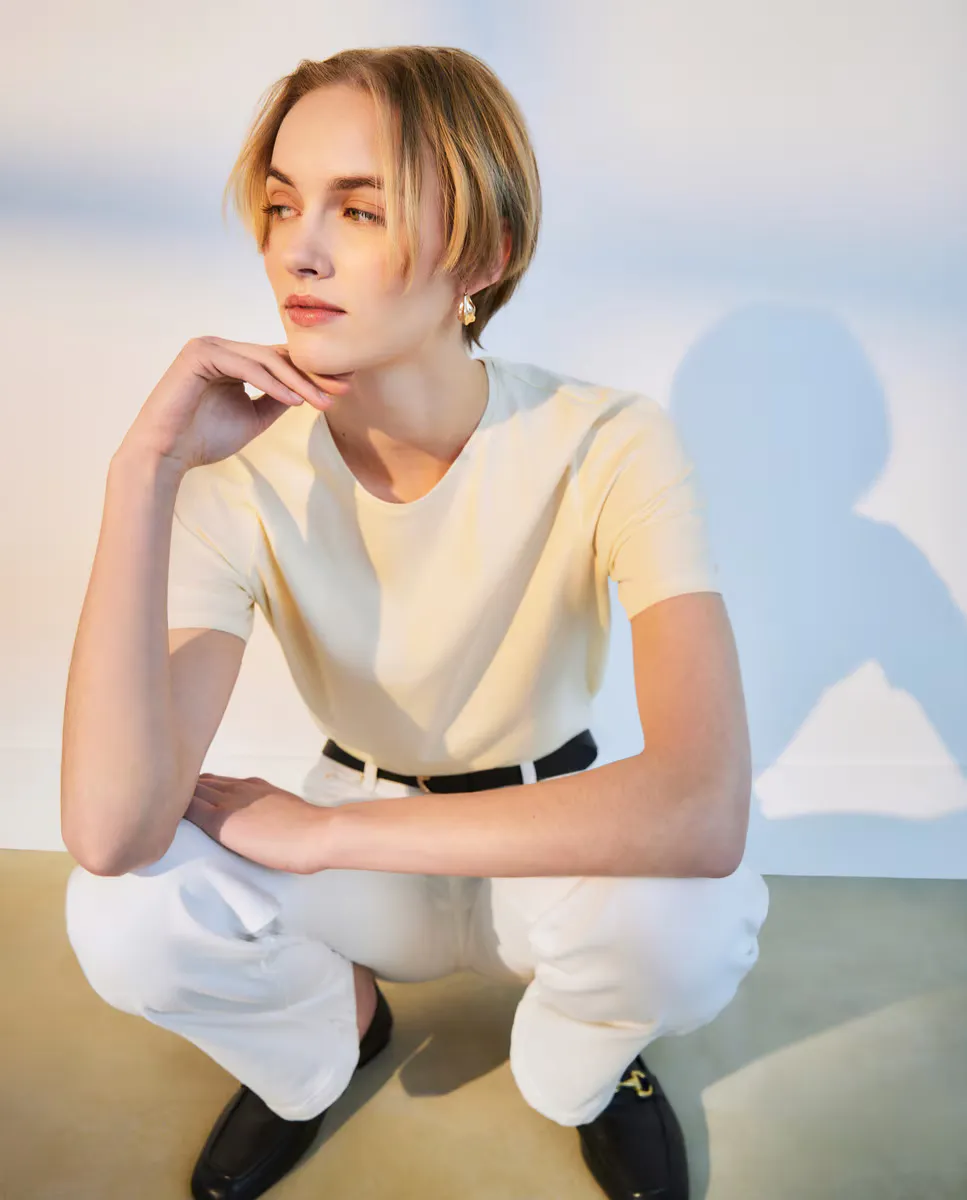 

Женская базовая футболка с короткими рукавами Woman El Corte Inglés, светло-желтый