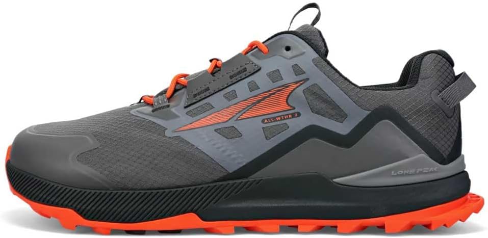 Мужские трейловые кроссовки ALTRA Lone Peak All-WTHR Low 2, оранжевый/серый — фото 3