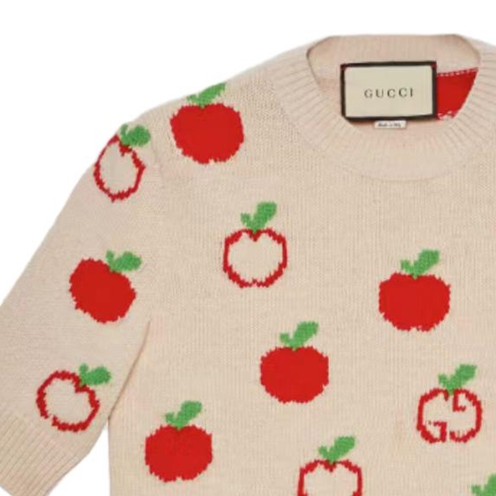 Топ укороченный женский Gucci, элегантный дизайн, цвет слоновой кости — фото 2
