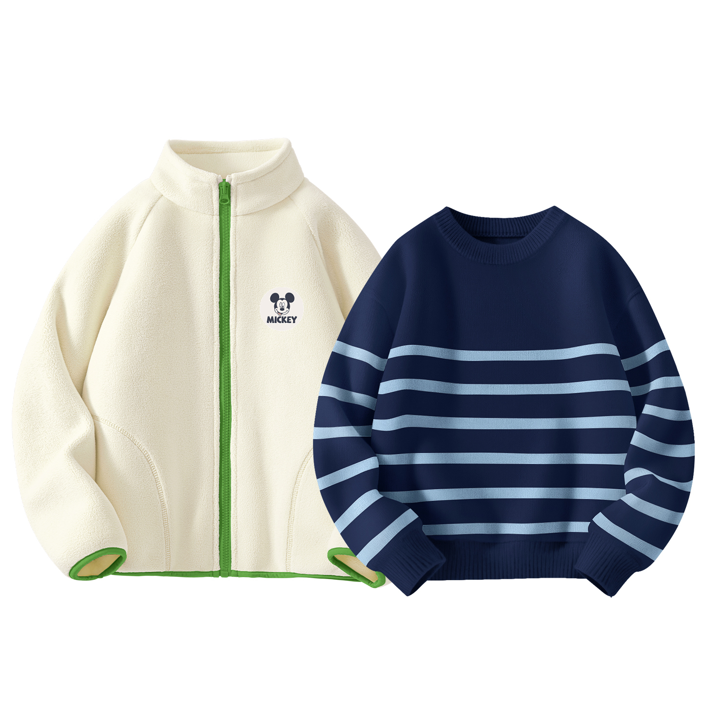 Детский спортивный комплект Casual Sportswear 2 Piece Set Disney, [thickened and fleece-lined]didi medium round hook-and-loop k черный+solid color темно-синий — фото 3