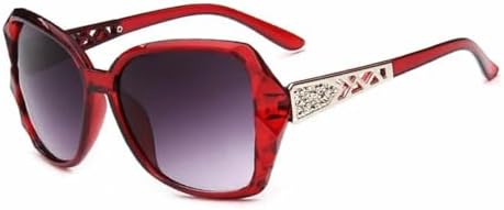 

Модные солнцезащитные очки для женщин 2026 года, роскошные фиолетовые солнцезащитные очки с зеркальными линзами, женские, цвет 06, винно-красный, один размер MTZJH, One Color