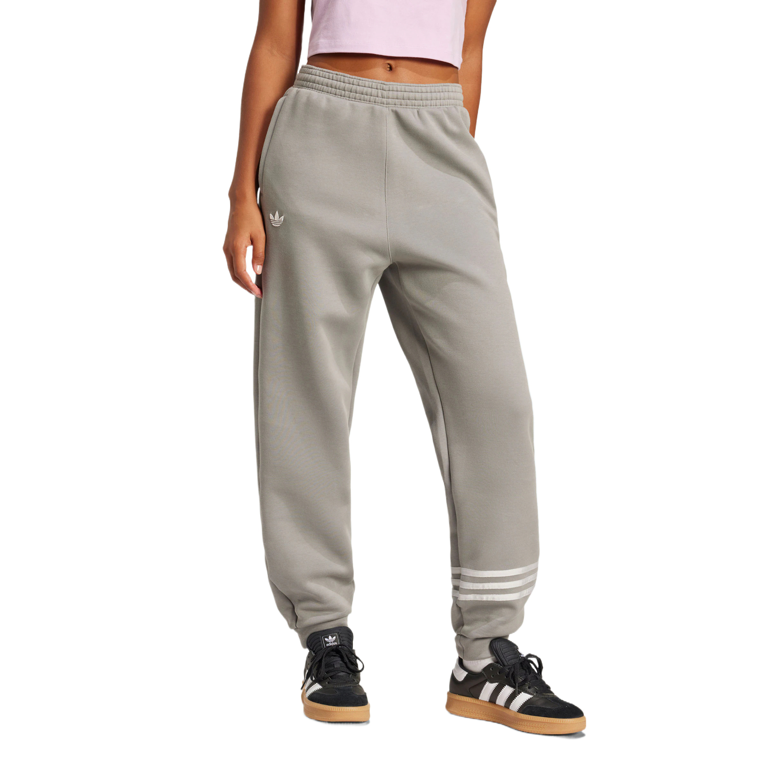 Вязаные спортивные штаны Women's Adidas Originals, серый — фото 2