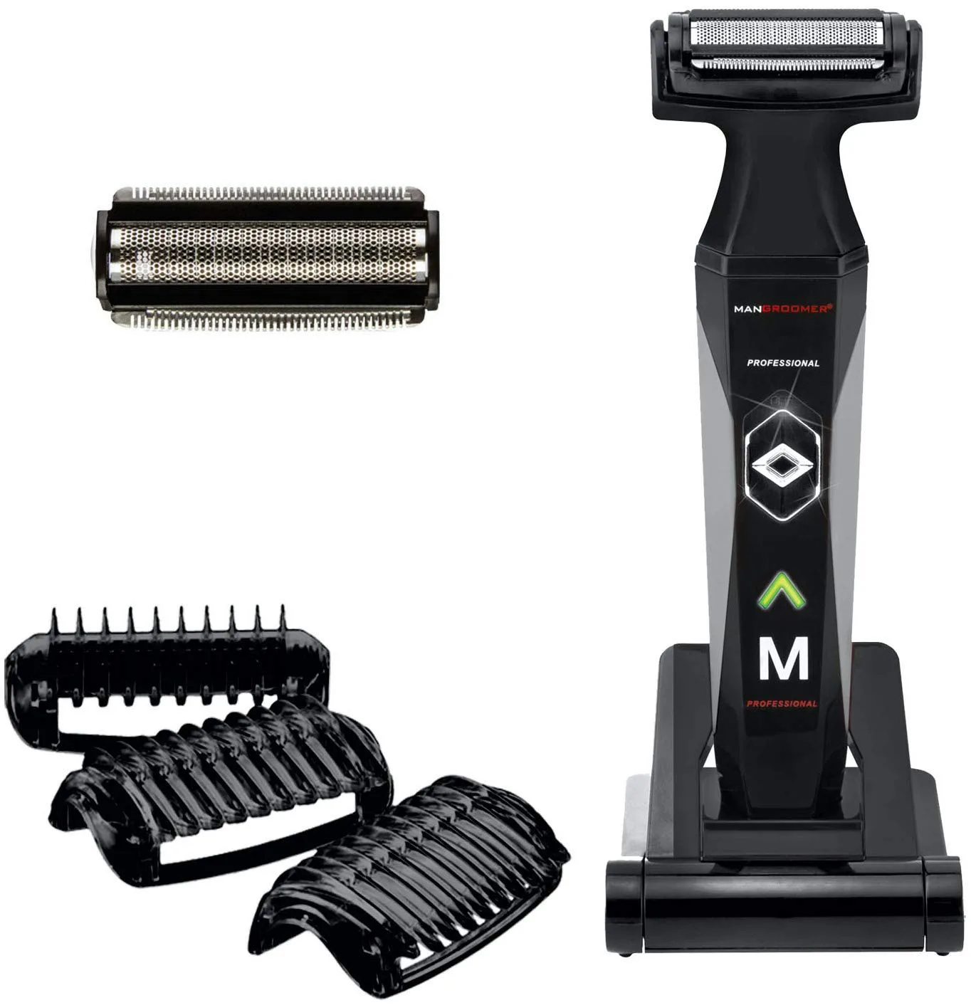 Mangroomer $10 набор для ухода за телом - Ultimate PRO бритва для спины, профессиональный триммер для тела и бритва для яичек всего за $10 дополнительно, Black — фото 3