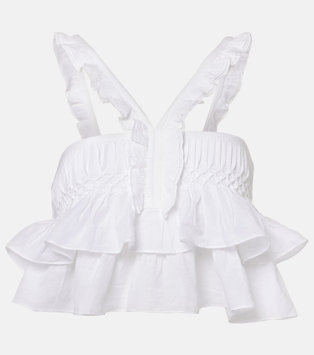 

Даляна топ из хлопковой смеси с рюшами Marant Etoile, белый