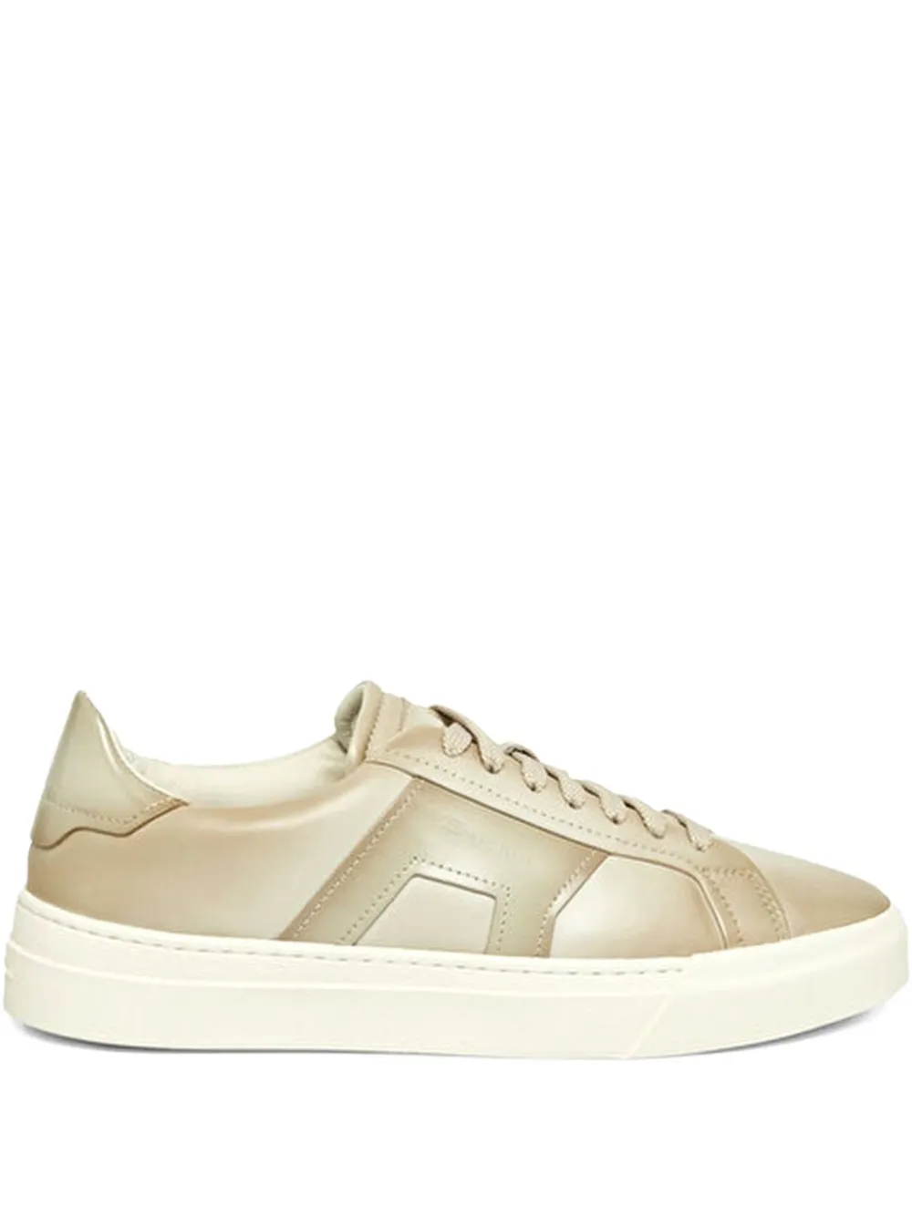 

Кроссовки с кожаными вставками Santoni, нейтральный