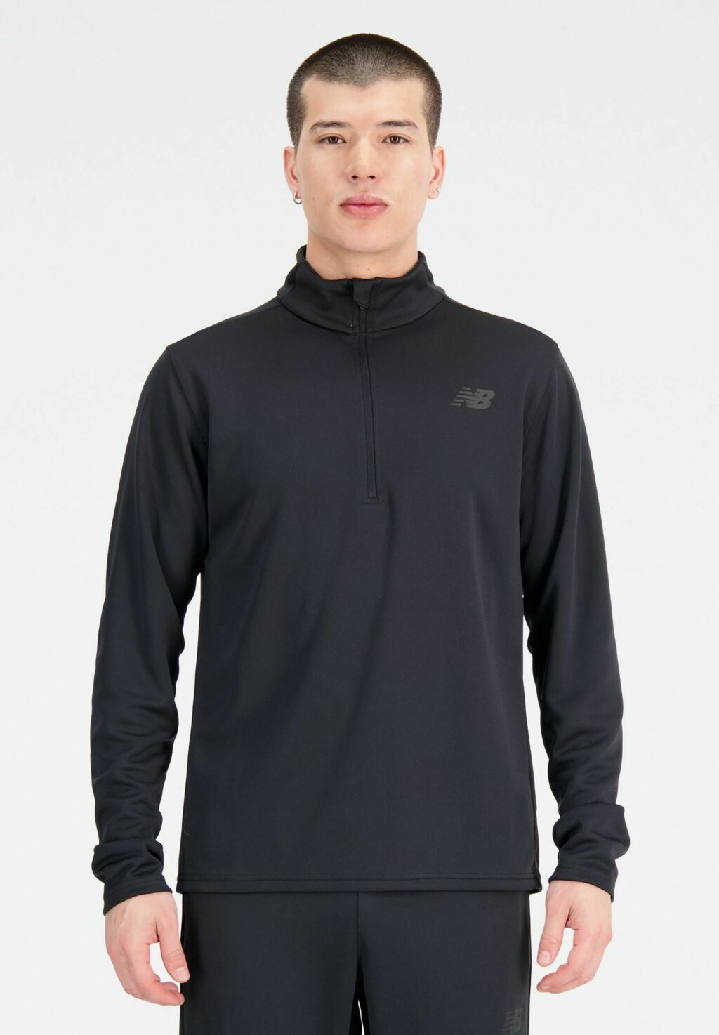 

Рубашка с длинным рукавом 1/4 ZIP . New Balance, цвет black