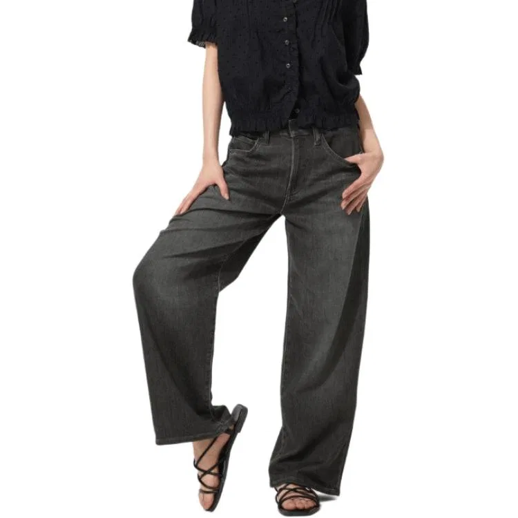 Джинсы женские прямые UNIQLO Asphalt Gray