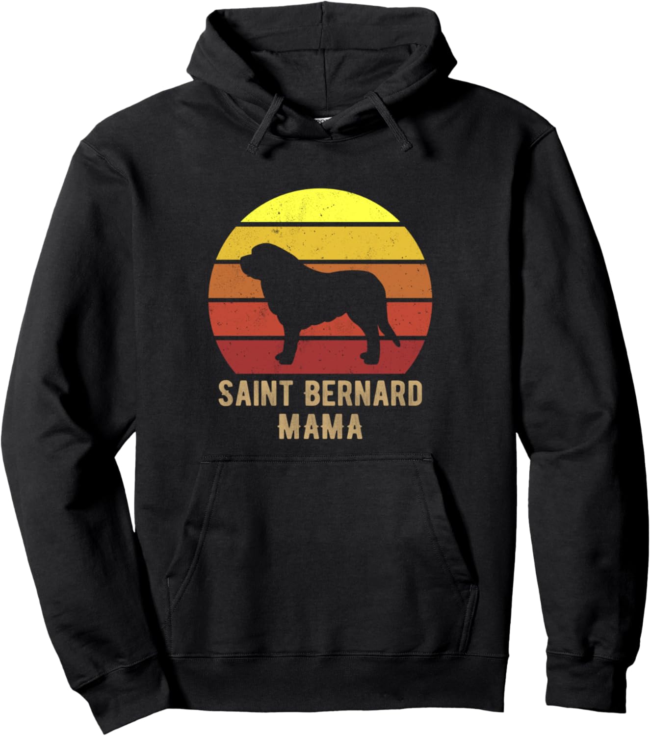 

Худи с надписью «Мама сенбернара, гордая мама сенбернара» Saint Bernard Owner Apparel, черный
