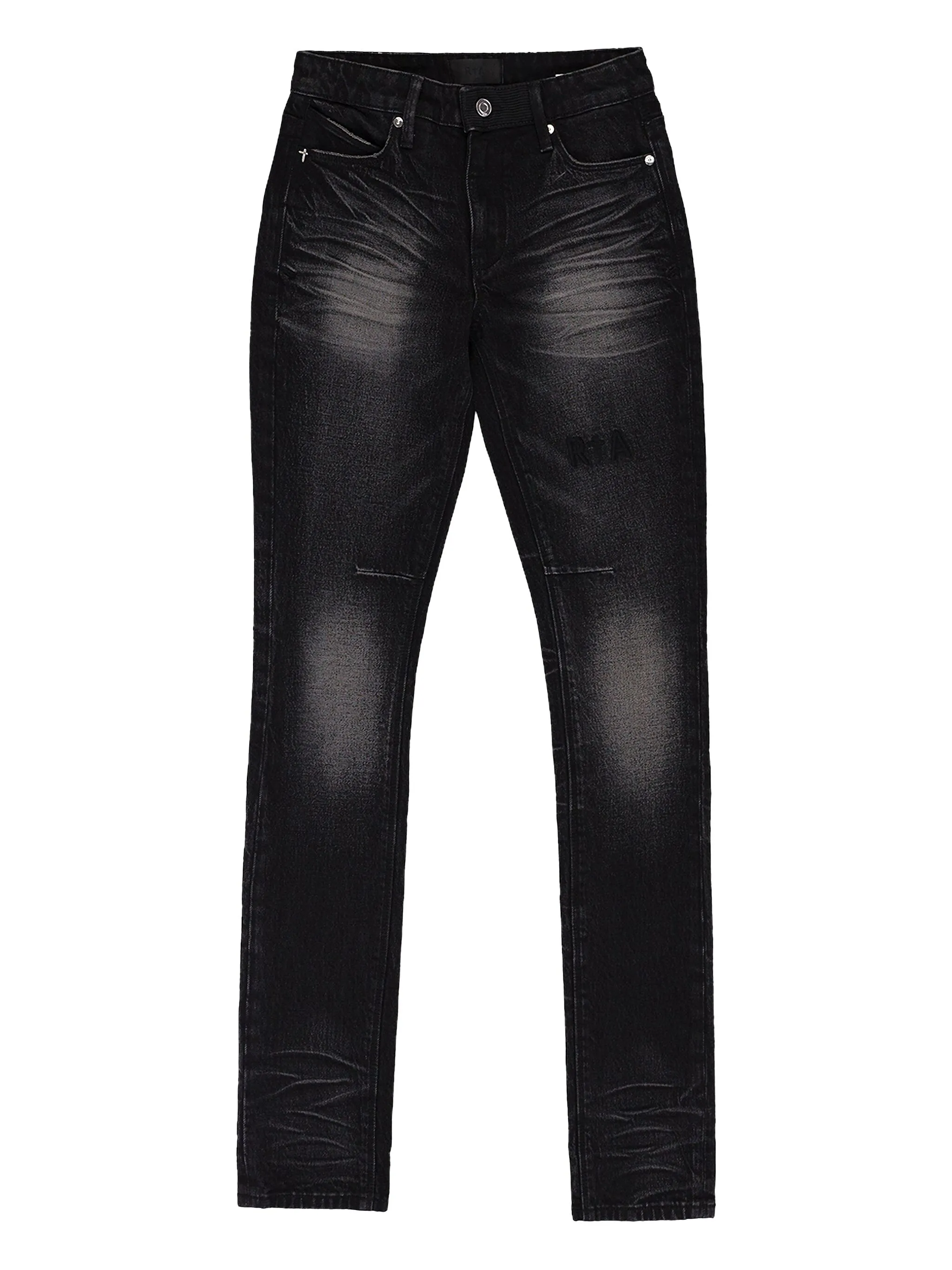 

Джинсы bootcut с эффектом потертости Rta, черный