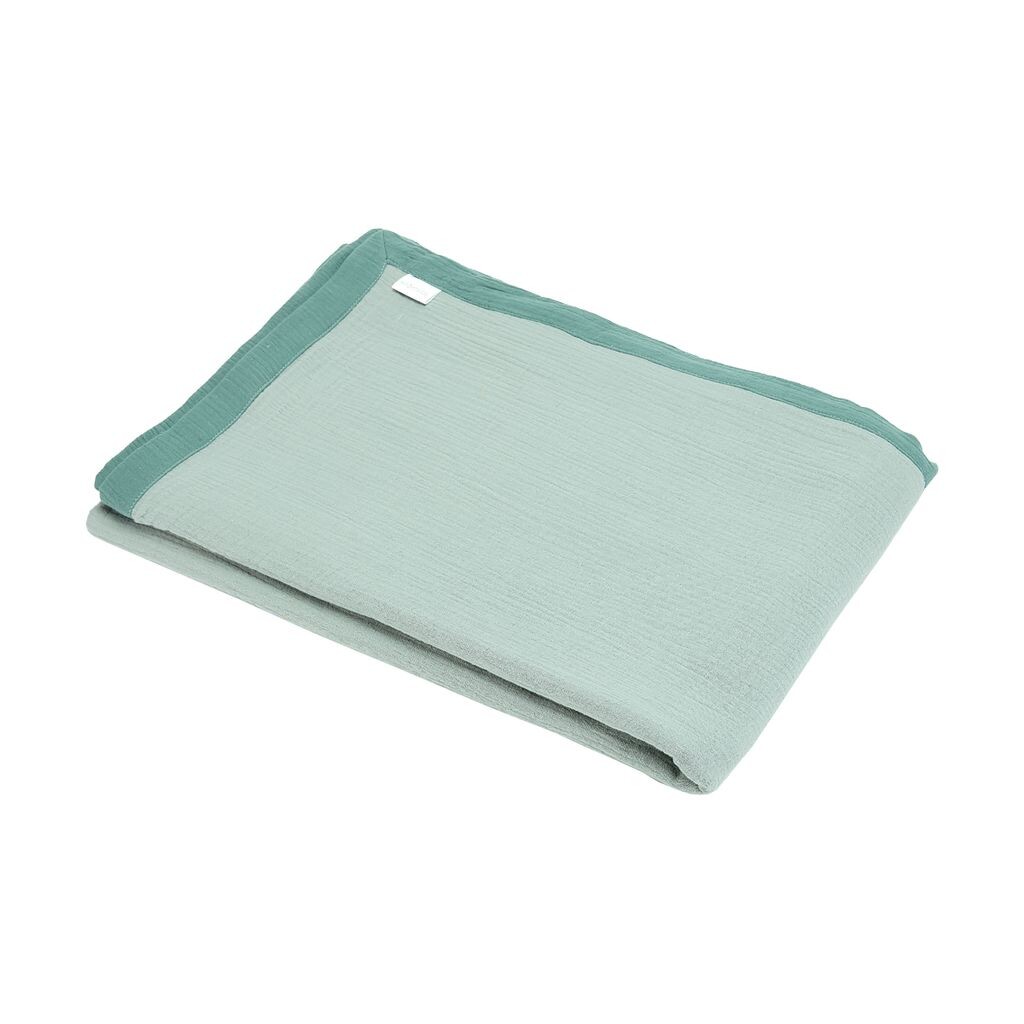 

Покрывало KraftKids муслиновое мятное муслиновое нильское синее