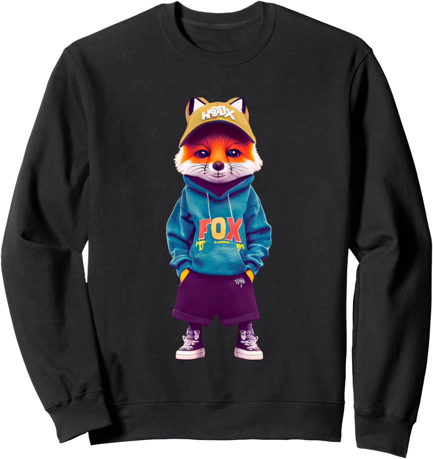 

Толстовка в стиле хип-хоп от Fox Stylish Fox Urban Streetwear Skate Culture, черный