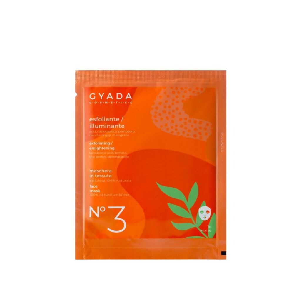 

Маска для лица Maschera in tessuto n.3 esfoliante illuminante Gyada cosmetics, 15 мл