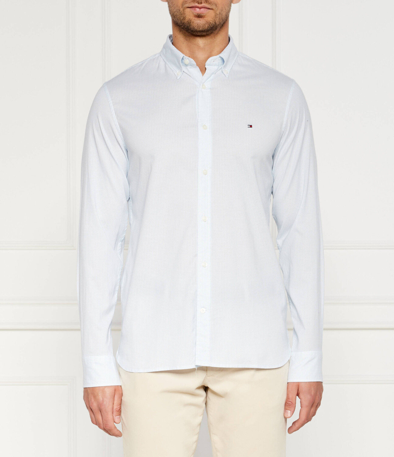 

Рубашка Tommy Hilfiger FLEX Slim Fit, небесно-голубой