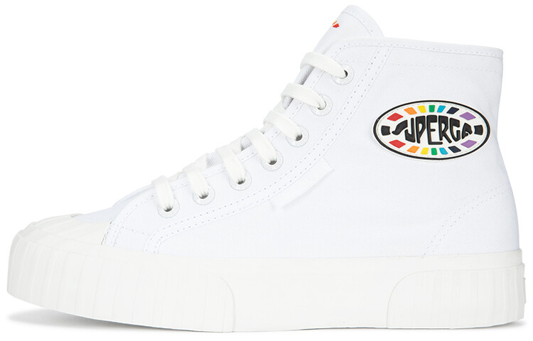 

Кеды унисекс высокие белые Superga