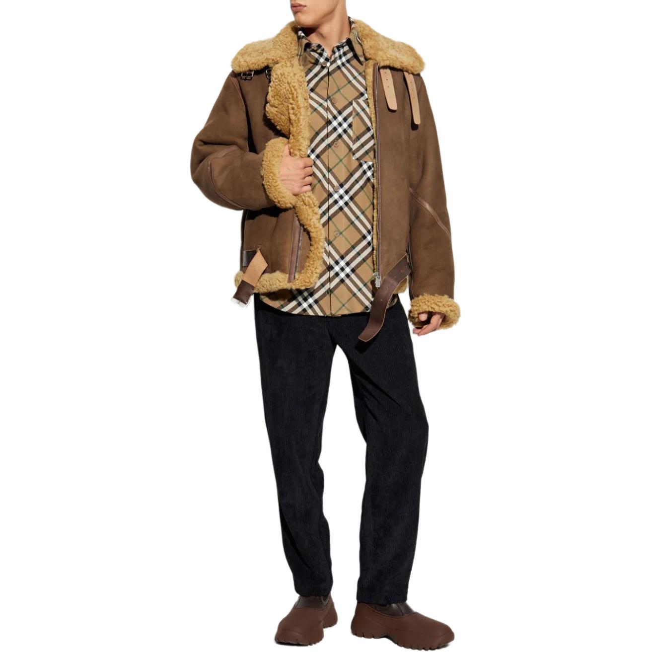 Рубашка Burberry с длинными рукавами, коричневый — фото 4