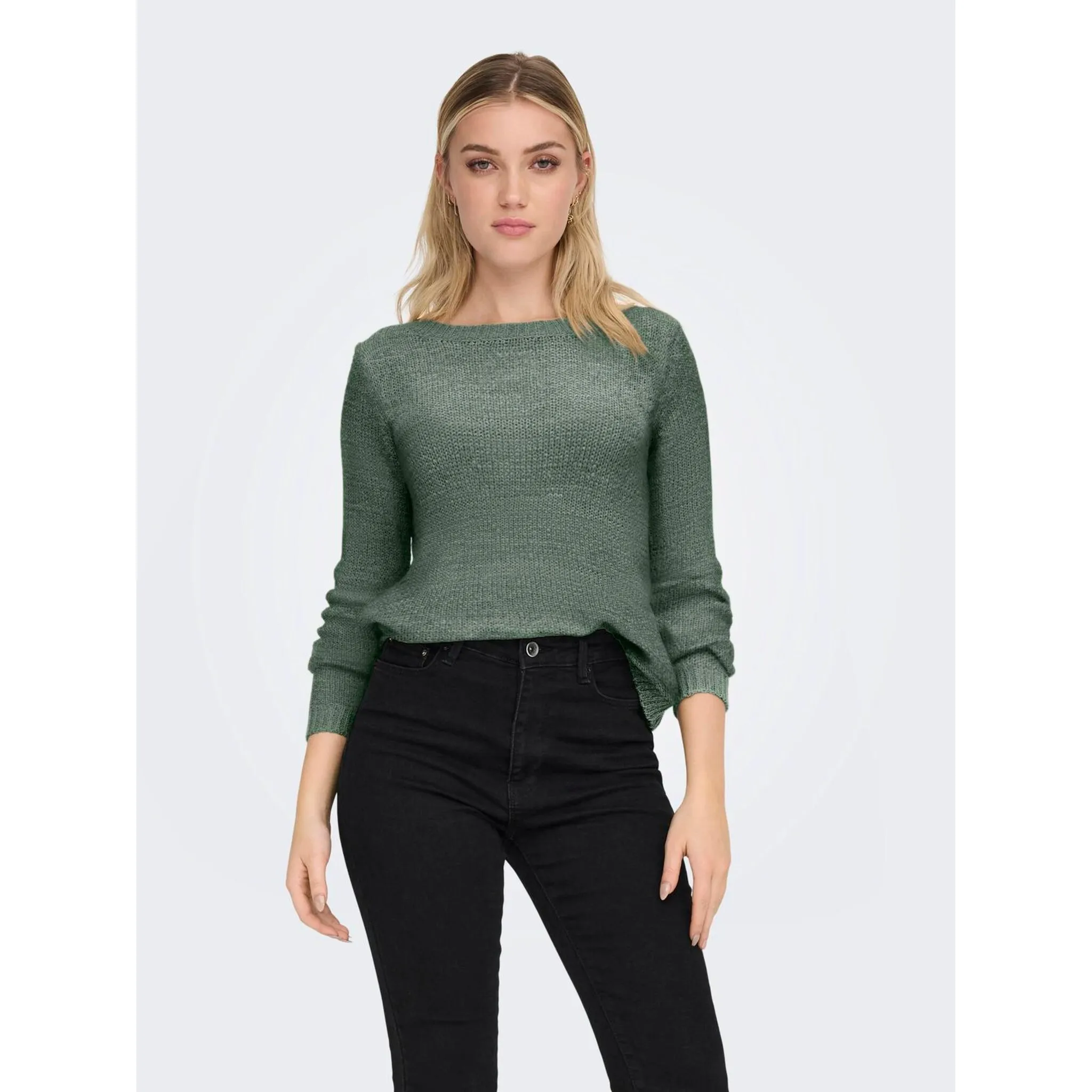 

Only вязаный свитер "ONLGEENA XO L/S PULLOVER KNT NOOS", цвет Sea Spray