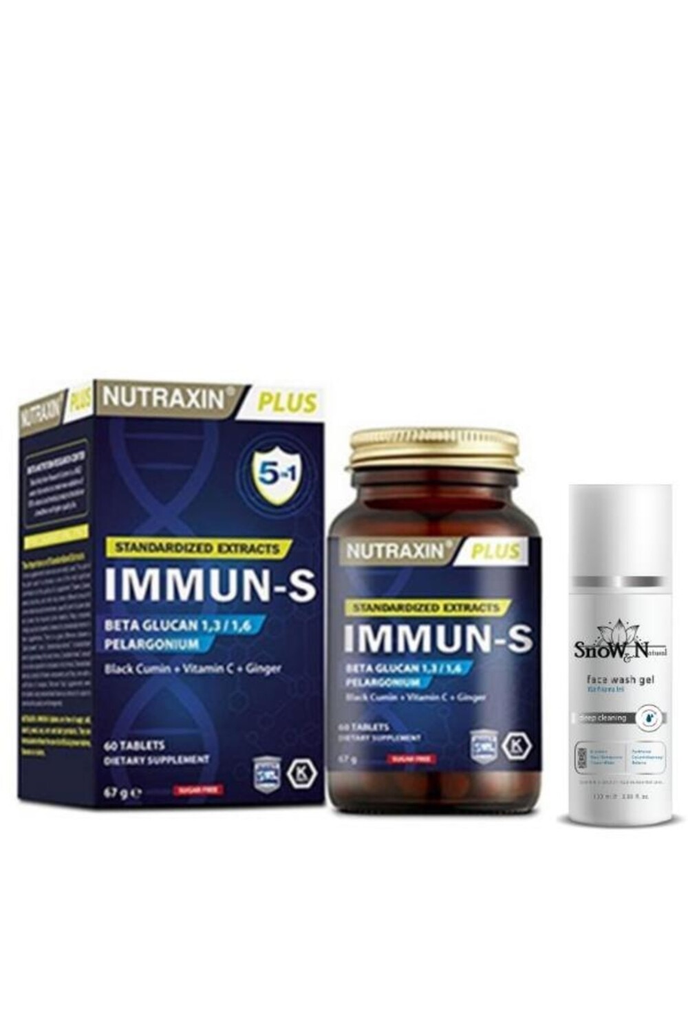 

Nutraxin Immun-s 60 таблеток + очищающий гель для лица 100 мл подарок