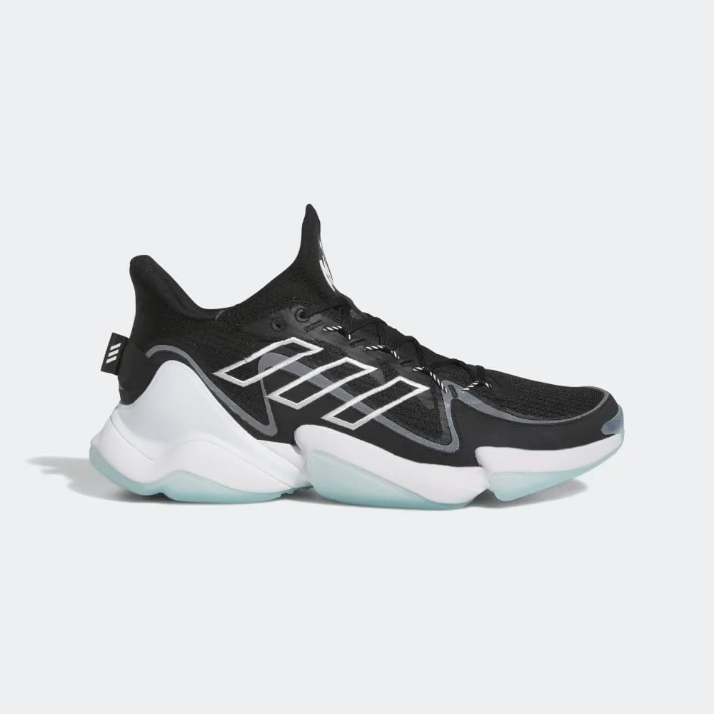 Мужские кроссовки Adidas Mahomes 1 Impact FLX с шнуровкой для повседневной носки - черные, черный/белый/серый — фото 3