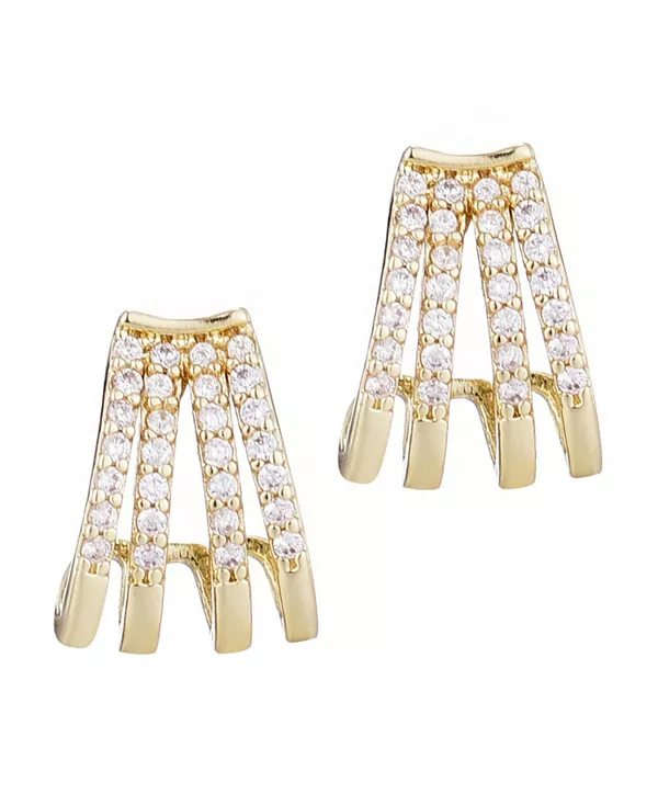 

Серьги-Хаги с позолоченными кубическими цирконами Adornia, gold