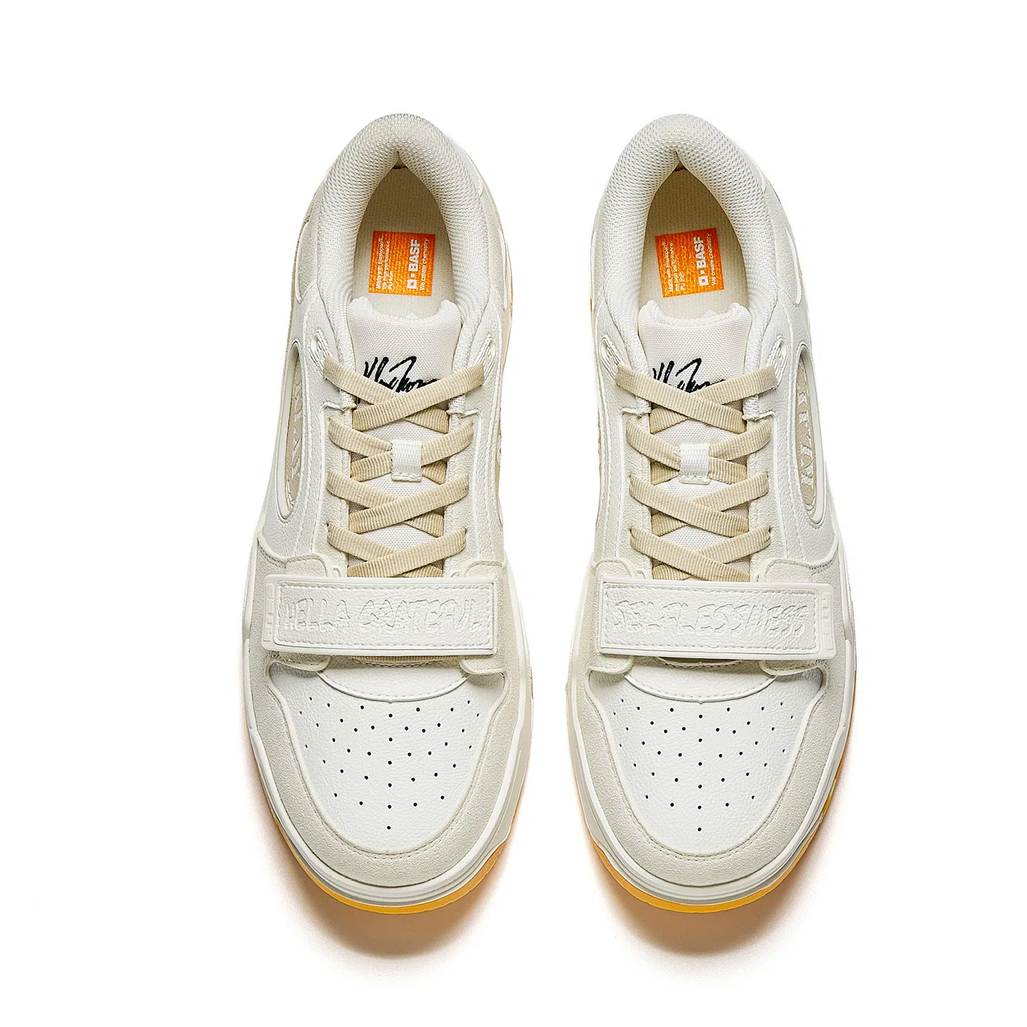 Кроссовки для скейтбординга ANTA STG Klay Thompson Player PE Ivory White/Grain Beige Yellow — фото 4