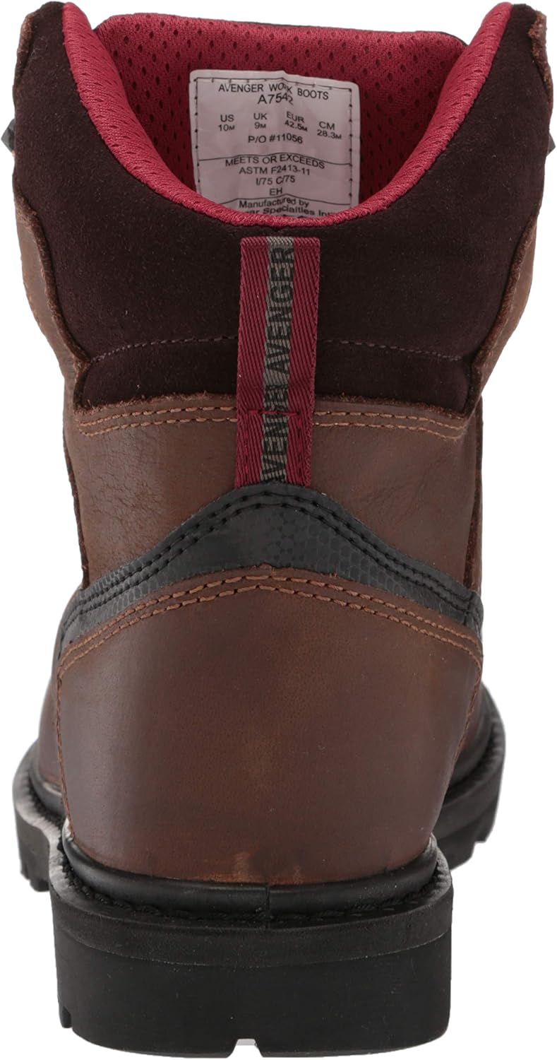 Мужские рабочие ботинки Avenger A7542 Avenger Work Boots, коричневый — фото 3