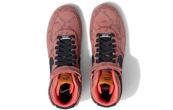Кроссовки by you x levi's air force 1 high 'exclusive denim' Nike, красный — фото 3