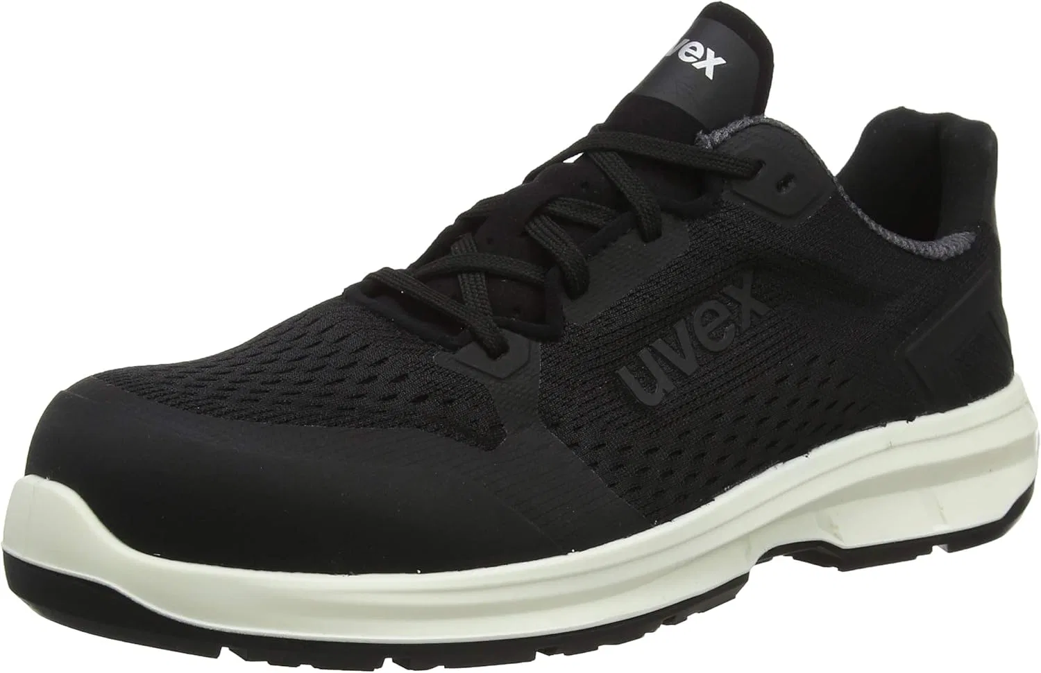 Uvex 1 Sport | Легкие рабочие ботинки для женщин S1 SRC ESD | Защитные кроссовки с защитным носком | Сетчатый материал | Черный | Размер 3