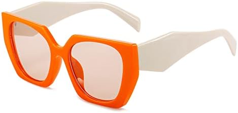 

Солнцезащитные очки в стиле ретро Polygon для женщин, винтажные солнцезащитные очки с градиентным переходом, защита от ультрафиолета UV400 для мужчин MTZJH, Orange Champagne