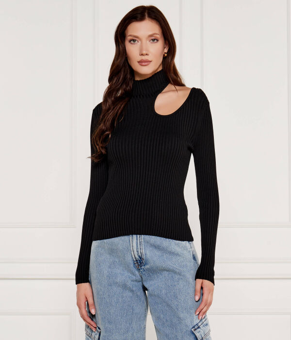 

Свитер седенно Slim fit Hugo, черный