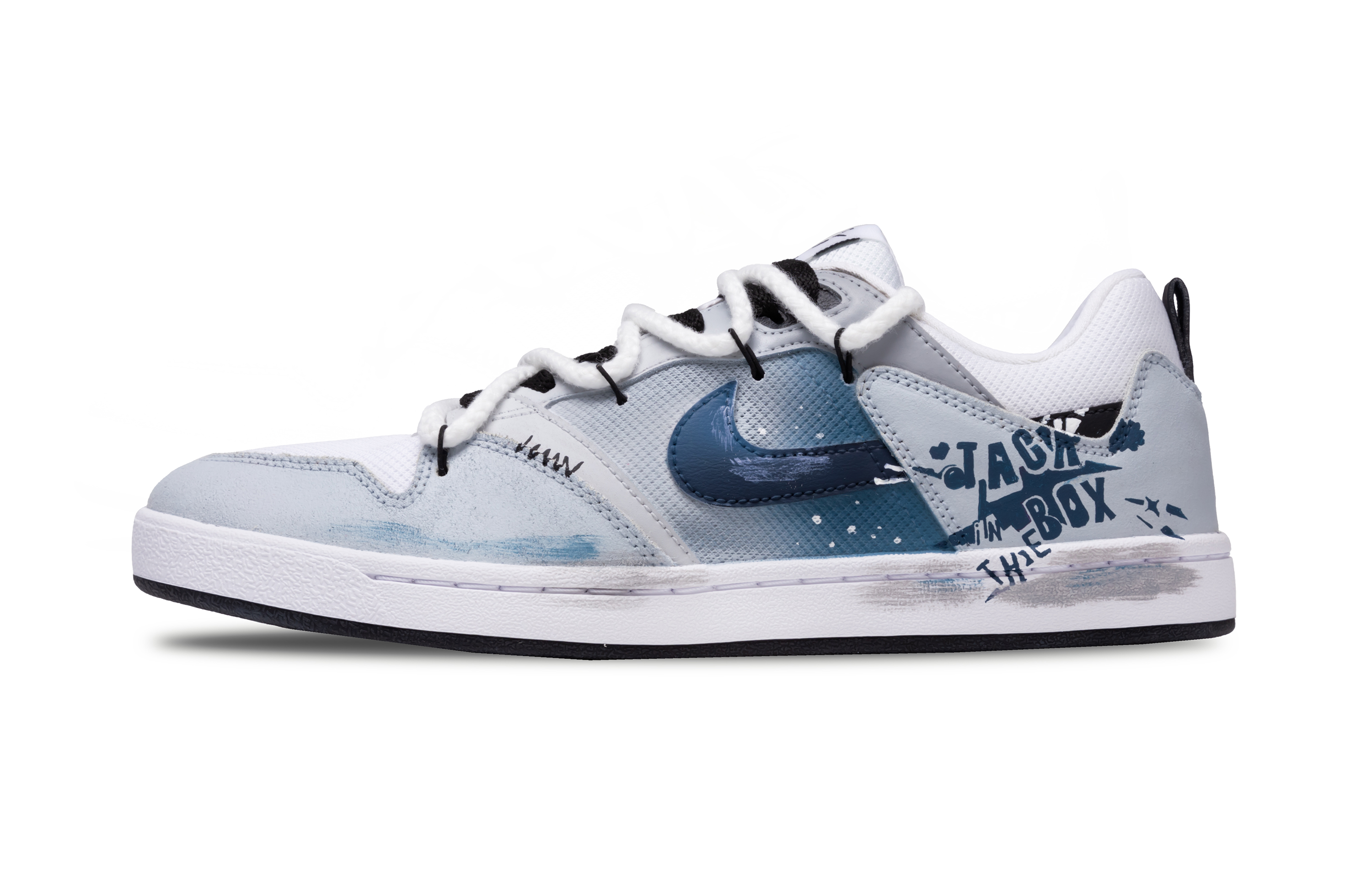 

Nike Кроссовки для скейтбординга SB Alleyoop, низкие, мужские, белые/синие/черные
