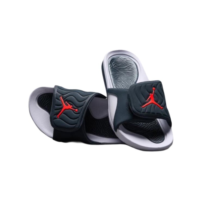 Детские шлепанцы GS Classic Carbon Black/Infrared Red/White Jordan, красный — фото 4