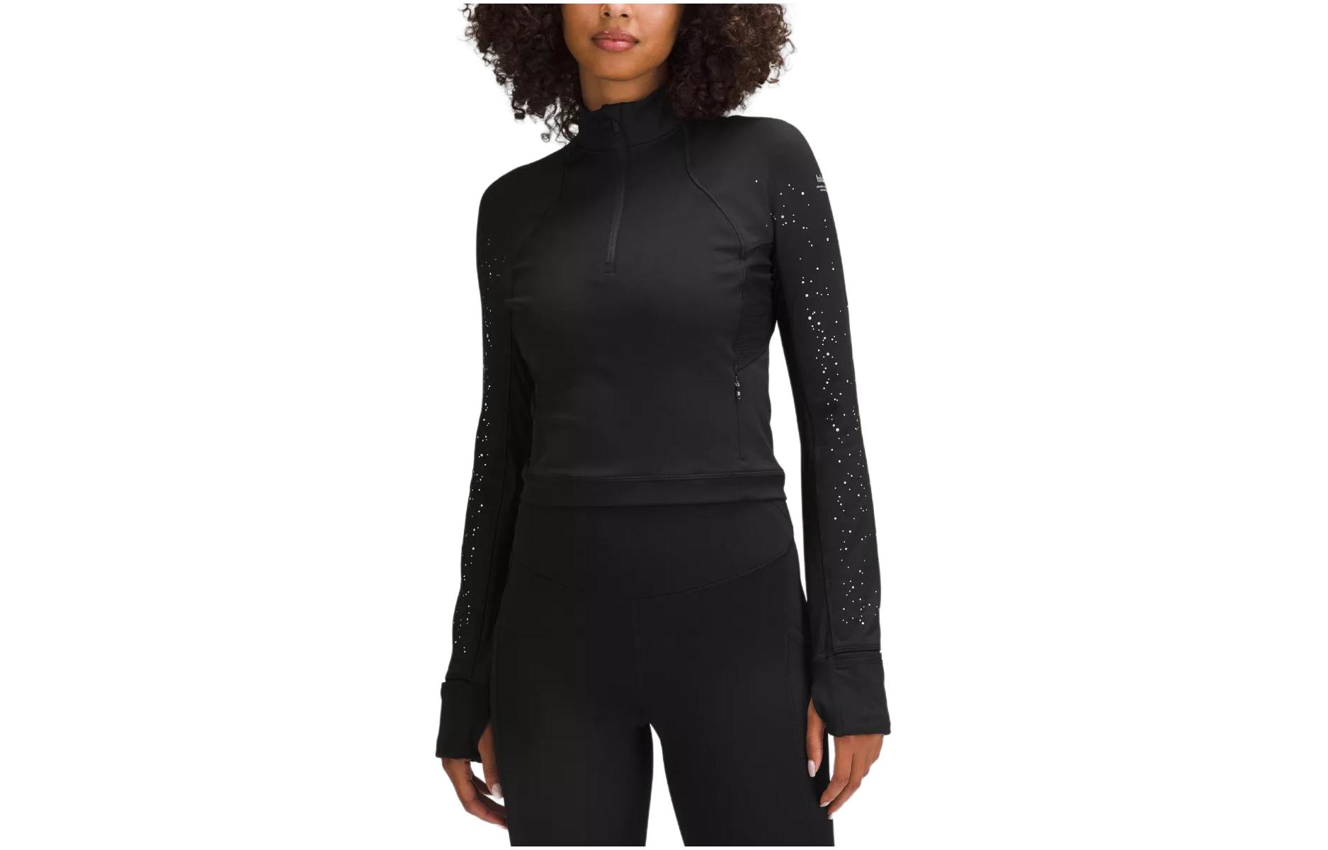 

Lululemon It's Rulu Run Полузастегивающаяся Футболка, Черный/BLK