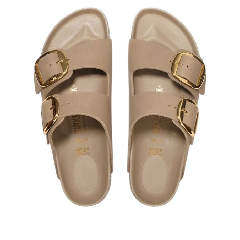 Шлепанцы (WMNS) Birkenstock Arizona Big Buckle Oiled Leather 'Tobacco Brown' — фото 4