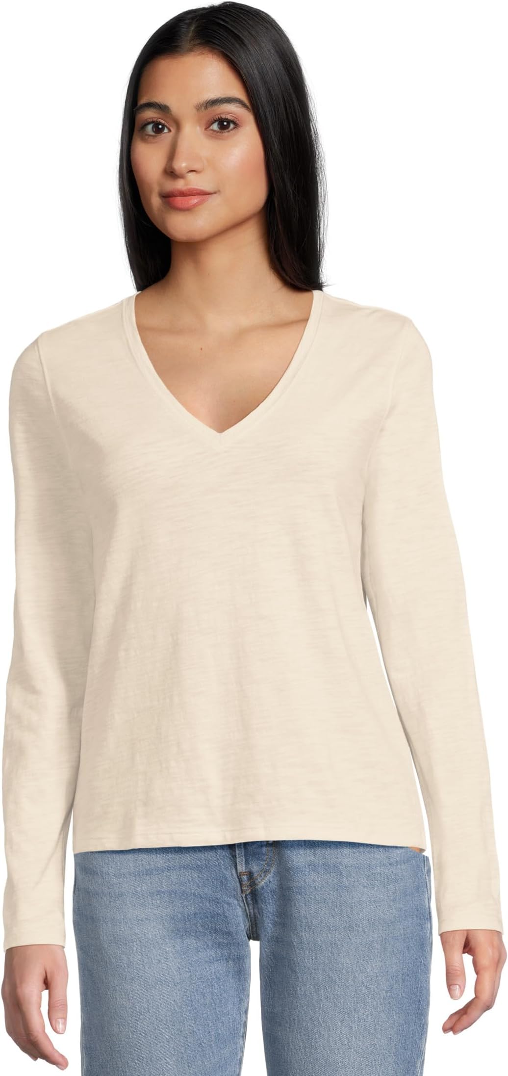 

Лонгслив Lilla P Long Sleeve V-Neck, цвет Stone