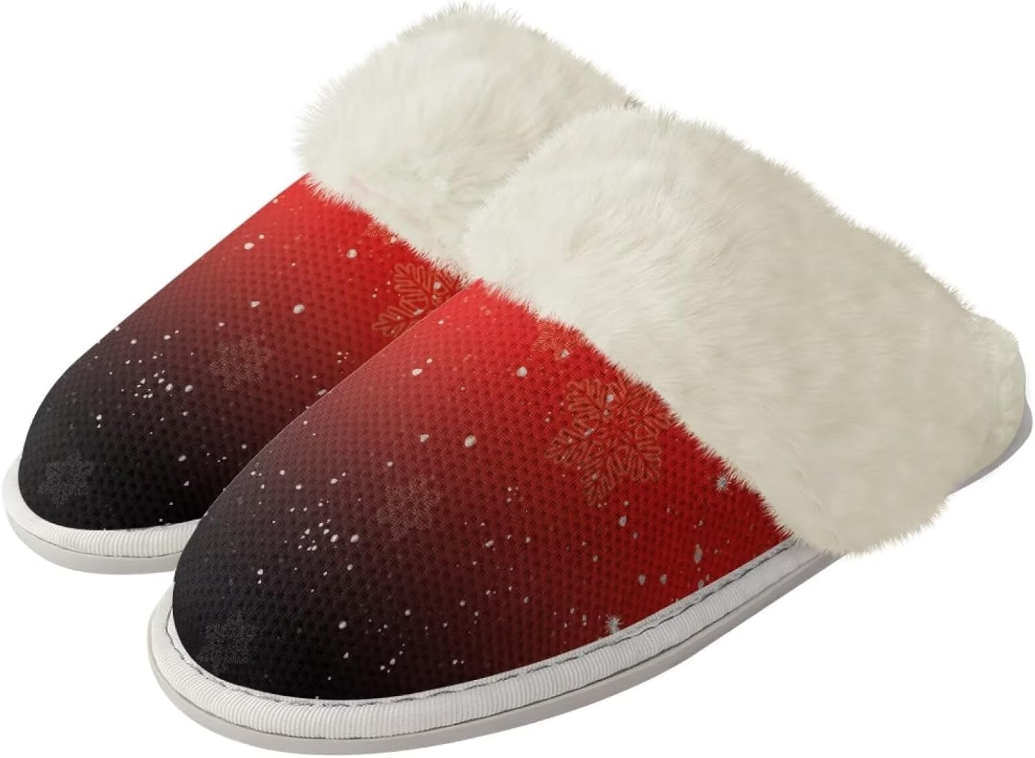 

Тапочки Srengjodk для женщин и мужчин, фланелевые хлопковые домашние тапочки, тапочки на скользящей подошве для дома, рождественские тапочки для семьи, Chic Christmas Style Print