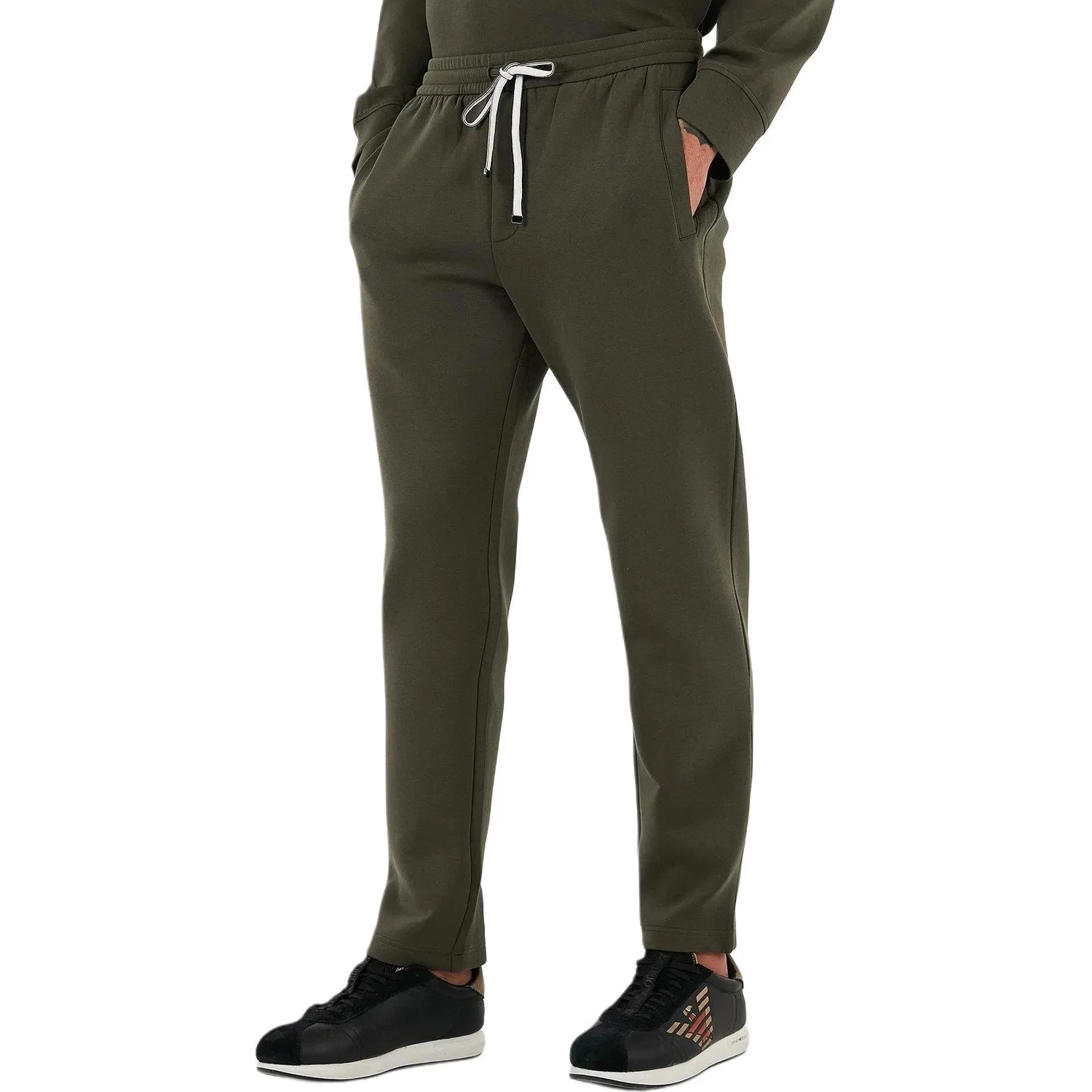 Трикотажные спортивные штаны Emporio Armani зеленые