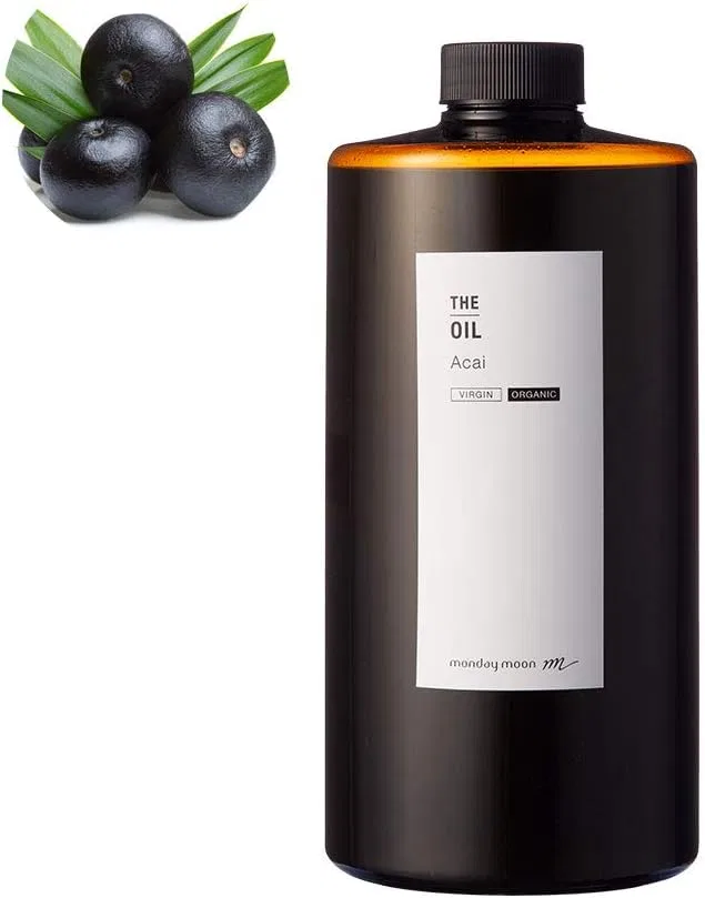 Масло Acai Oil нерафинированное органическое mondaymoon, 1 л, темно-зеленый